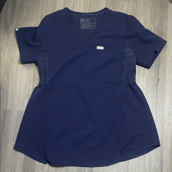Figs Tops - Figs Women's Dark Blue Short Sleeve Top Maternity Scrub